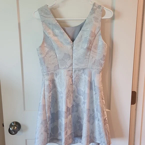 Forever 21 Silver Brocade Fit & Flare Dress - Picture 5 of 6